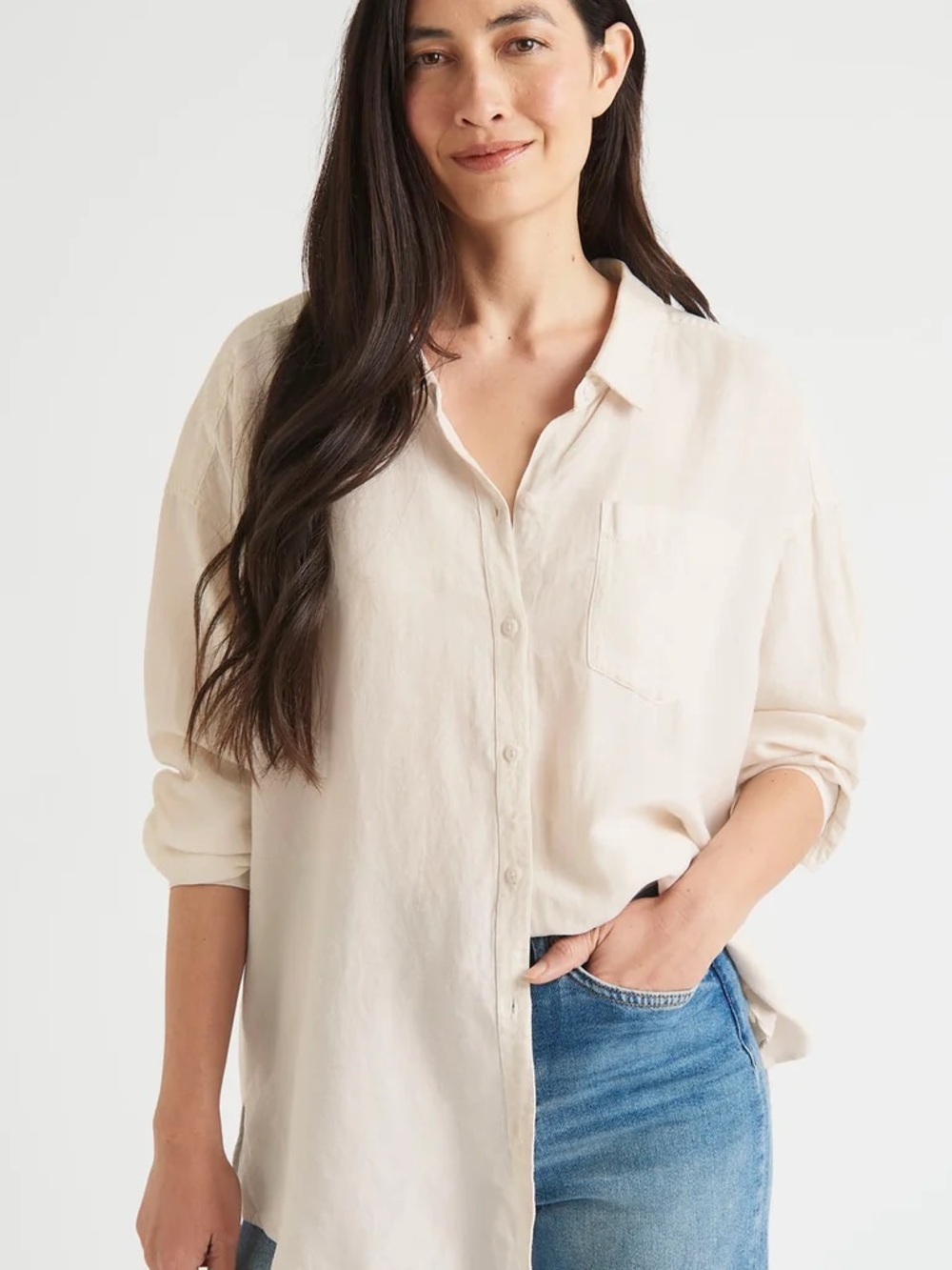 Splendid Linen Button Up Shirt